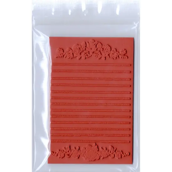 Deep Red Stamps Rose Journal Notes Rubber Cling Stamp3.8 x 5.8inches {3}