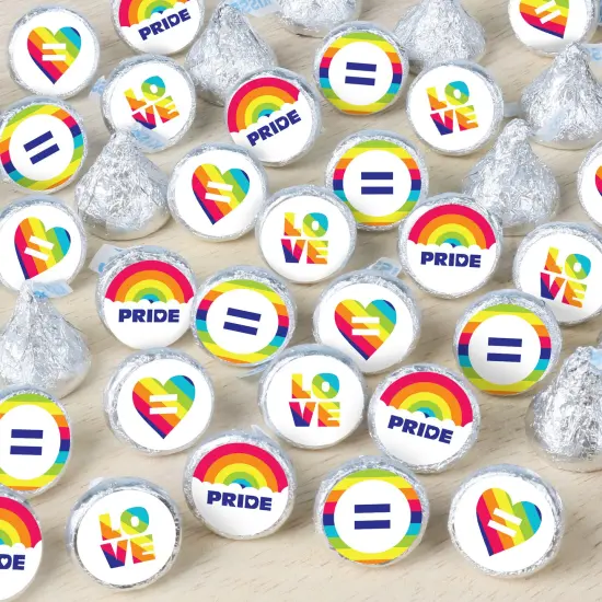 Big Dot of Happiness Love is Love - Pride - Rainbow Party Small Round Candy Stickers - Party Favor Labels - 324 Count {1}