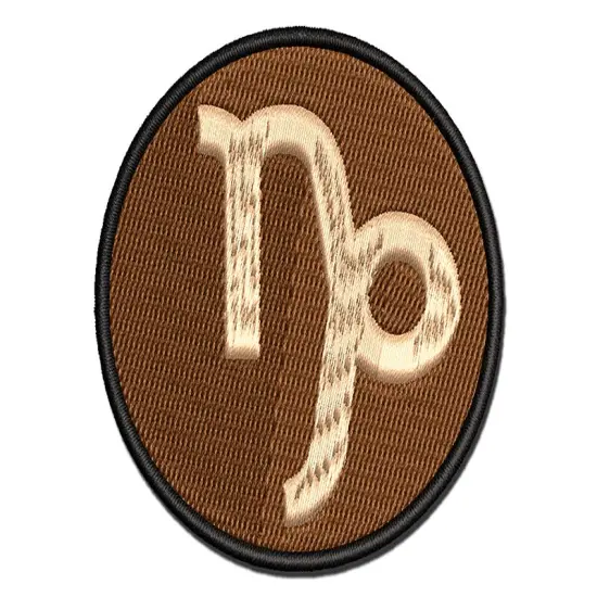 Capricorn Horoscope Astrological Zodiac Sign Multi-Color Embroidered Iron-On or Hook & Loop Patch Applique {1}