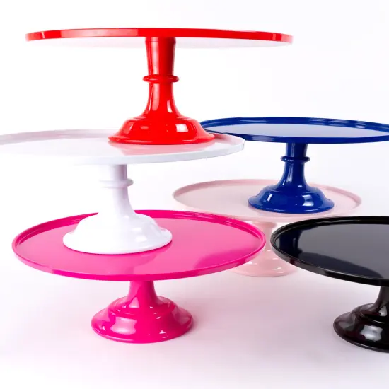 Royal Blue Melamine Pedestal Cake Stand {4}