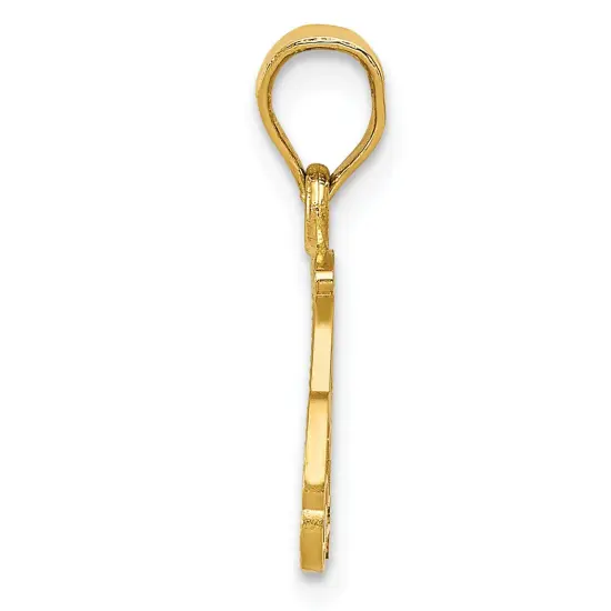 14K Gold Golf Cart Charm Pendant Jewelry 18 x 14 mm {2}