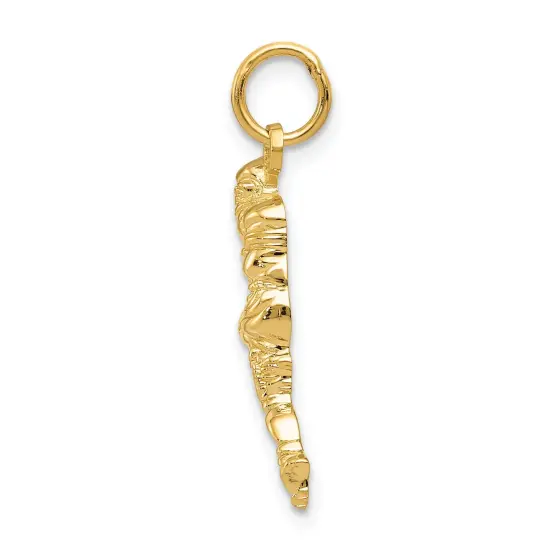 14K Gold Football Player Charm Pendant Jewelry 26 x 6 mm {2}