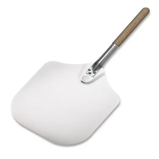 Kitchen Supply 12-Inch x 14-Inch Aluminum Pizza Peel with Wood Handle {5}
