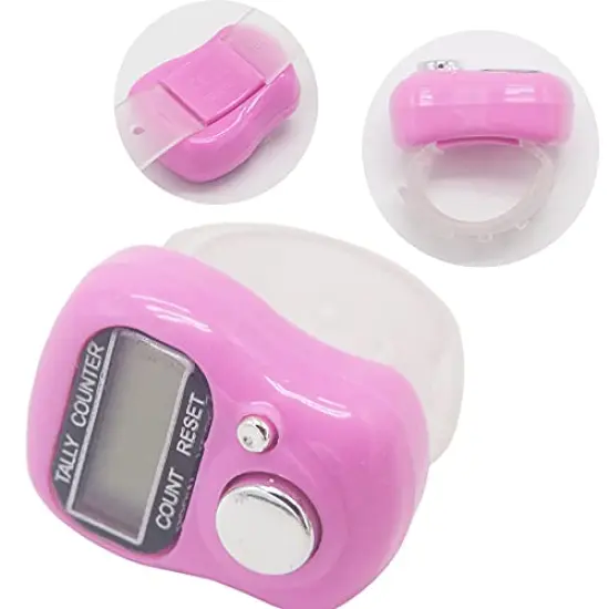 Knit Counter Knitting Crochet Stitch Marker Row Counter,Finger Digital Counter,Stitch counters for Crocheting,Finger Counter with 20pcs Stitch Marker(Random Color) {4}