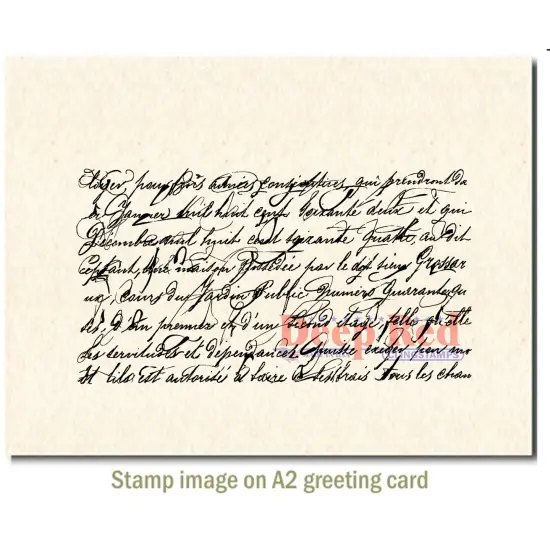 Deep Red Stamps Handwriting Script Rubber Cling Stamp4.1 x 2.2inches {3}