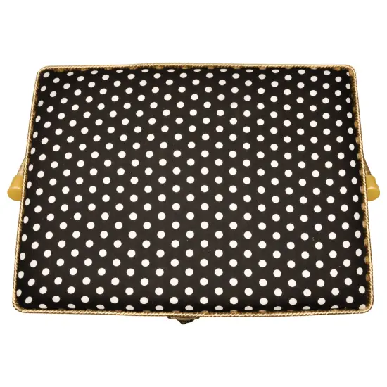 Folding Sewing Basket Dots - black/white {4}