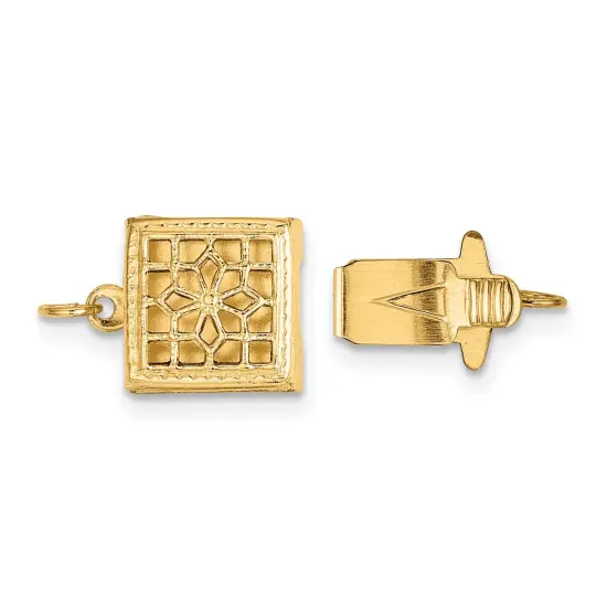 Gold Filled Filigree Pearl Clasp 8.3mm {1}