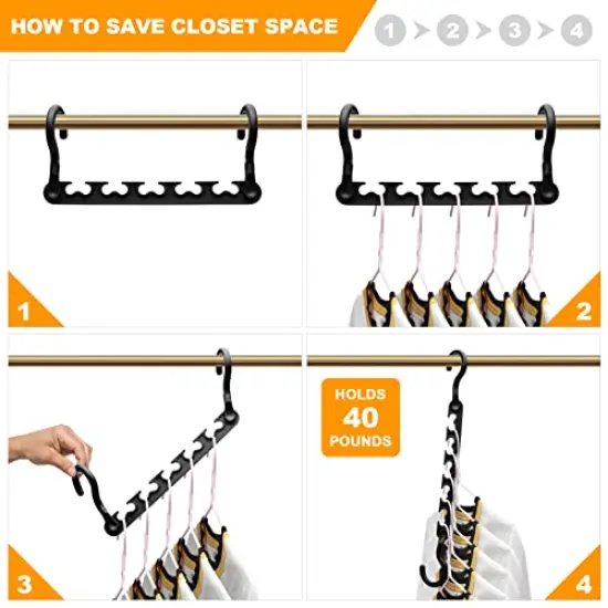 8-Pack-Closet-Organizers-and-Storage,Clothes-Organizer-Hangers for Heavy Clothes Sturdy Home Closet Organization and Storage,College-Dorm-Room-Essentials for Girls,Closet-Storage-Space-Saving-Hangers {5}