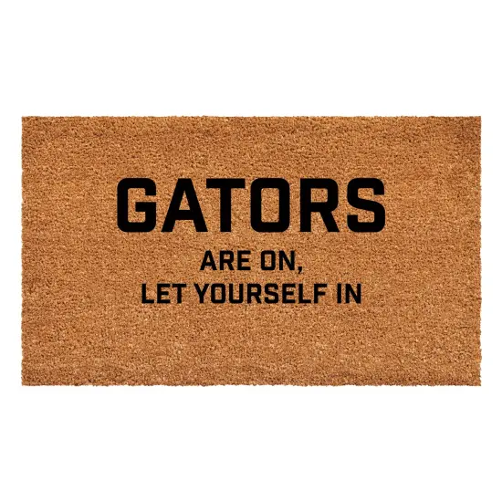 Gators are on let yourself in Doormat {1}