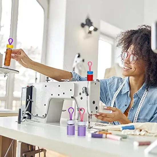 Keep Your Bobbin Threads Matched Up with Your Thread SpoolsBobbin Buddies Set of 30-Pack Sewing Machine Quilting Supplies Sewing Products Thread Holder Plastic Bobbin Clips Thread Holders {3}