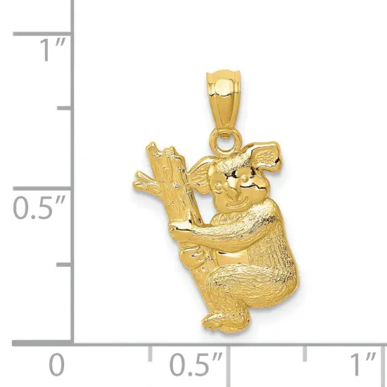 14K Gold Koala Pendant Charm Jewelry 17 x 12 mm {3}