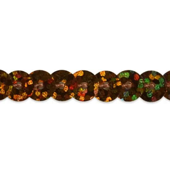 5 yards of 6mm Slung String Sequin Roll of 100 Yards | 5 yard cut Brown {1}