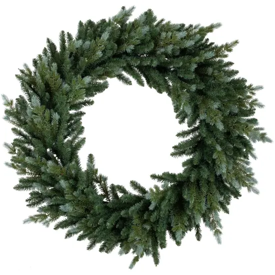 Northlight Real Touch&trade; Blue Spruce Artificial Christmas Wreath - 48" - Unlit Green {1}