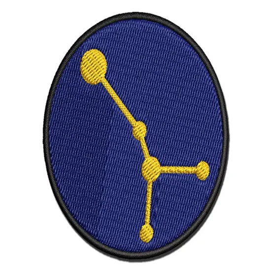 Cancer Zodiac Star Constellations Multi-Color Embroidered Iron-On or Hook & Loop Patch Applique {1}