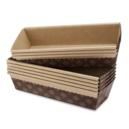 Medium Paper Baking Loaf Pan 25-Pack, 8 x 2.5 x 2 Inches {4}