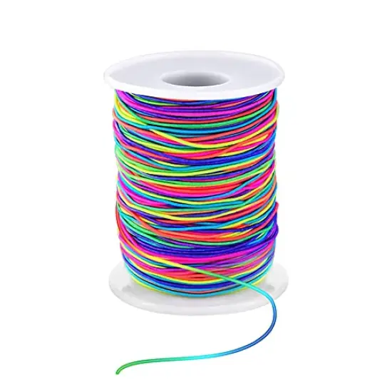 1mm Stretchy Bracelet String, Sturdy Rainbow Elastic String Elastic Cord for Jewelry Making, Necklaces, Beading and Crafts {1}