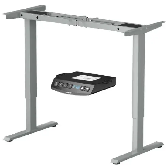 Electric Standing Desk Frame with Adjustable Height and Press Button Controller White {6}
