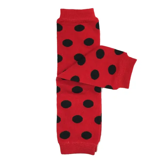 Wrapables Colorful Baby Leg Warmers, Dots Red and Black {1}
