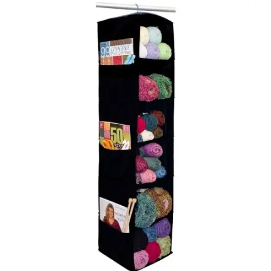 Innovative Home Creations Colonial 4850-BLK 6-Shelf Yarn and Craft Organizer, 48 by 11 by 11-Inch, Black {1}