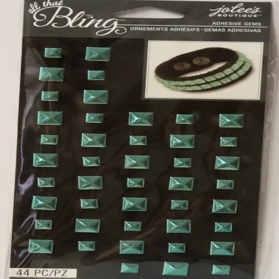 Jolee's Boutique All That Bling Mint Blue Studs Adhesive Bling Gems {1}