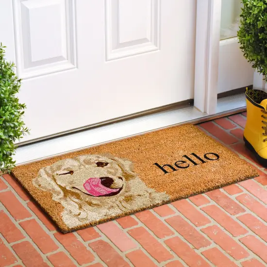 Golden Dog Doormat {3}