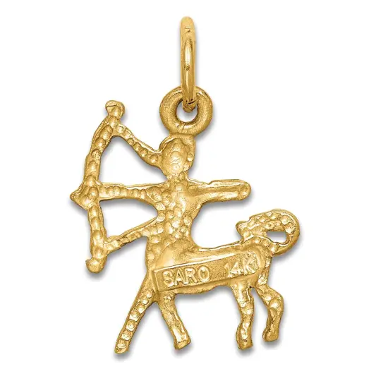 14K Gold Sagittarius Zodiac Charm Jewelry FindingKing 22mm x 12mm {3}