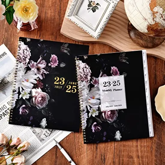 Monthly Planner 2023-2025 2-Year Calendar July 2023 to June 2025 9 x 11 Inches Large Planner with Monthly Tabs Twin-Wire Binding Useful Inner Pocket {3}