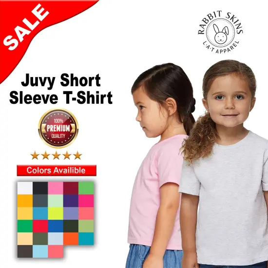 Rabbit Skins&reg; Juvy Crewneck Short Sleeve T-Shirt - 3301J Black {2}