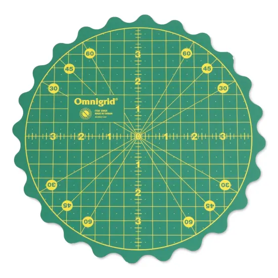 Omnigrid 360 Rotating Cutting Mat - Green/Yellow, 8" {1}