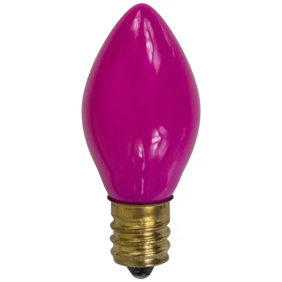 Northlight Opaque C7 Incandescent Christmas Replacement Bulbs - Pink - Pack of 25 {6}