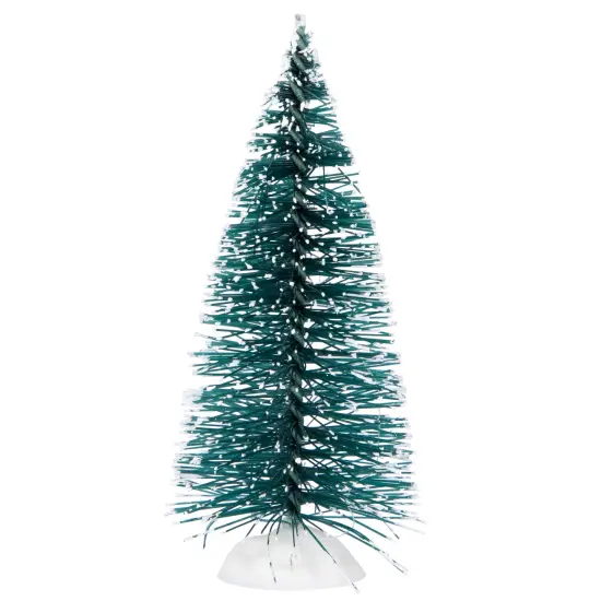Northlight Frosted Mini Bottle Brush Pine Christmas Village Trees - 4" - Set of 2 Green {5}