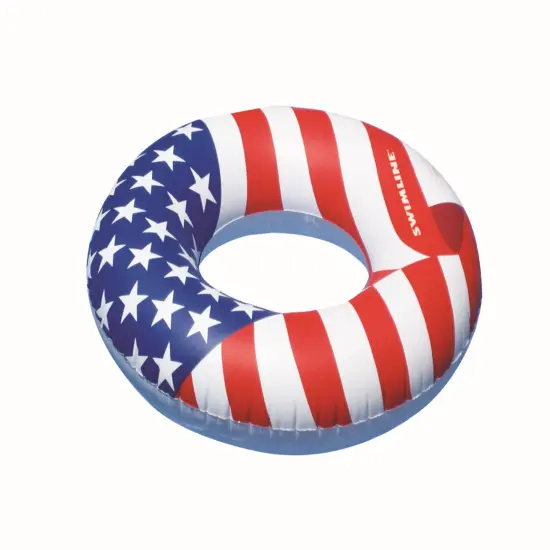 Swim Central American Flag Inflatable Swimming Pool Inner Tube - 36" - Red and White {4}