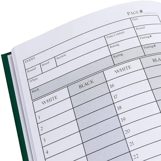 WE Games Hardcover Chess Scorebook & Notation Pad - Soft Touch {11}