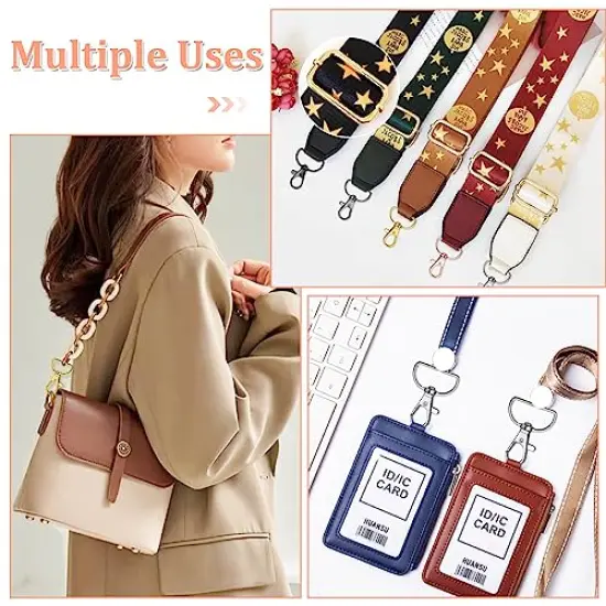 Keychain Bulk with Key Chain Swivel Hook D Rings and Slide Buckles for Handbag Purse Hardware Craft (1 Inch) {3}