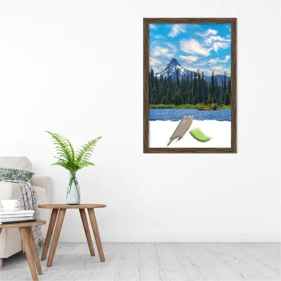 Amanti Art Regis Barnwood Grey Narrow Wood Picture Frame Regis Mocha {6}