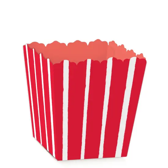 Big Dot of Happiness Red Stripes - Party Mini Favor Boxes - Simple Party Treat Candy Boxes - Set of 12 {1}