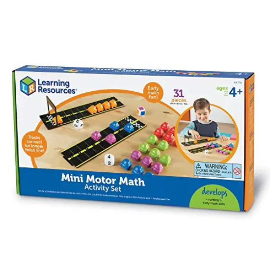 Mini Motor Math Activity Set, Homeschool, Includes Counting, Pattern, Addition and Subtraction Activities, 31 Pieces, Ages 4+ {3}