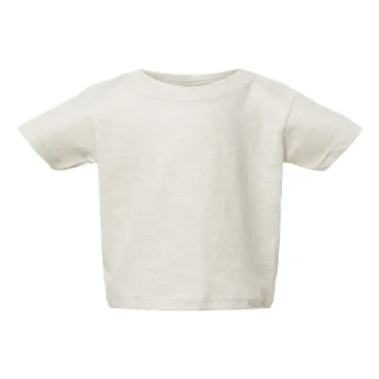 Rabbit Skins&reg; Infant Fine Jersey Short Sleeve Crew Neck Tee - 3322 Natural Heather {1}