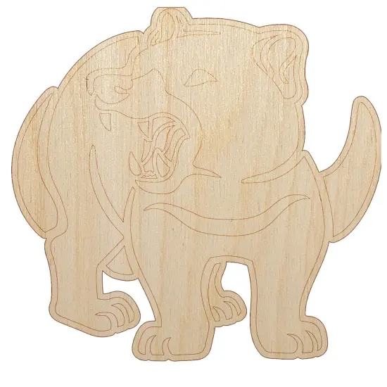 Tasmanian Devil Growling Unfinished Wood Shape Piece Cutout for DIY Craft Projects {7}