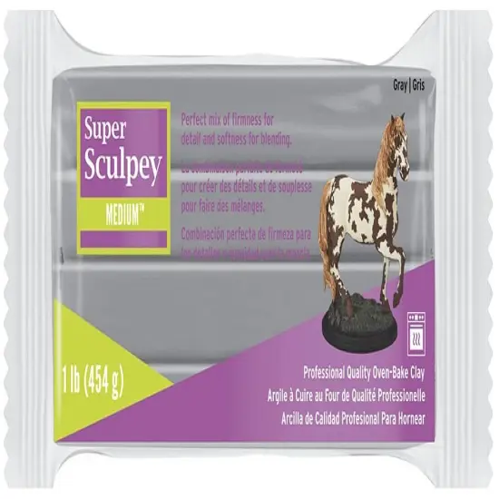 Super Sculpey Medium Blend Clay 1lb-Gray {2}