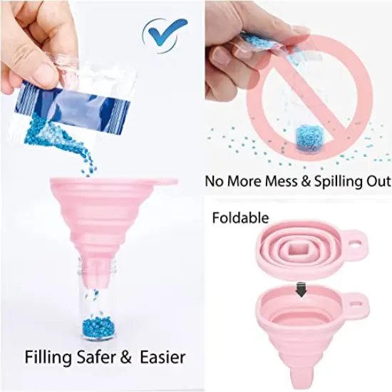 Diamond Painting Storage Containers, 60 Slots Diamond Art Accessories and Tools, Diamond Art Organizer with Diamond Painting Kits Shockproof Jars for Jewelry Beads (Pink) {6}