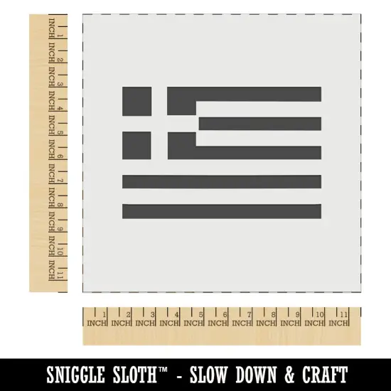 Greece Flag Wall Cookie DIY Craft Reusable Stencil {1}