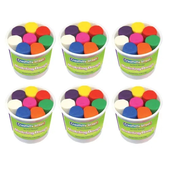 Modeling Dough, 8 Assorted Colors, 4 oz. Per Piece, 8 Pieces Per Pack, 3 Packs {1}