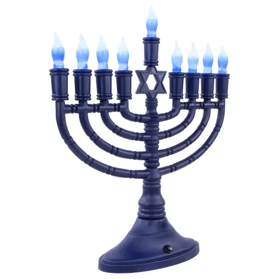 Rite Lite 15" Premium Blue Large LED Electric Menorah with Sequential Lighting {3}
