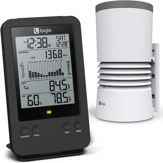Logia 3-in-1 Weather Station With Rain Gauge and LCD Display {1}