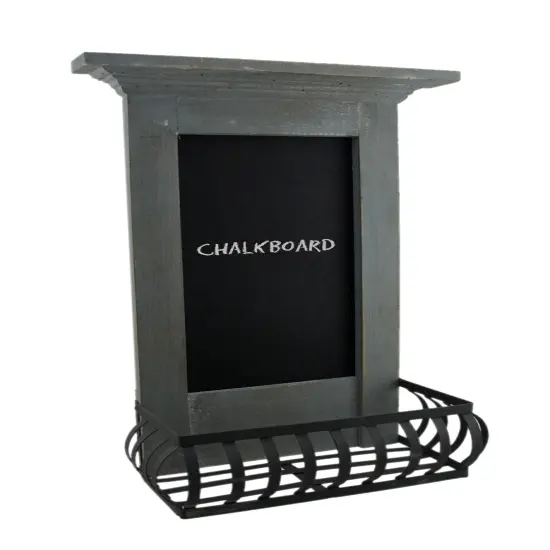 Light Blue 5.7x11x18.5 Wood Wall Chalkboard {1}