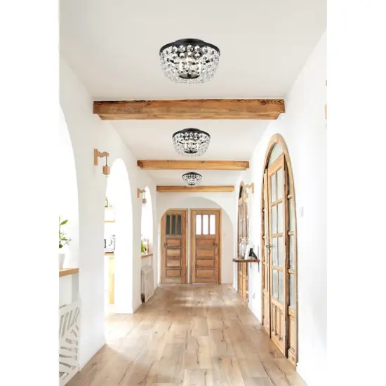 Cora 10 inch flush mount in black {2}