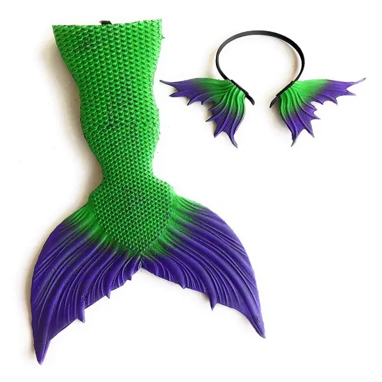 Little Mermaid Ariel Inspired 2 pc Costume Accessory Kit with Mermaid Tail and Headband {1}