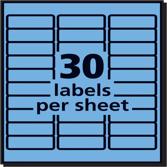 Avery Neon Address Labels with Sure Feed for Laser Printers, 1" x 2 5/8", 750 Pastel Blue Labels (5980) {4}