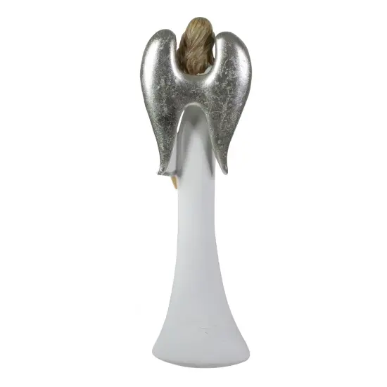 Northlight Winged Angel with Star Figurine - 16.5" - White Gray {6}